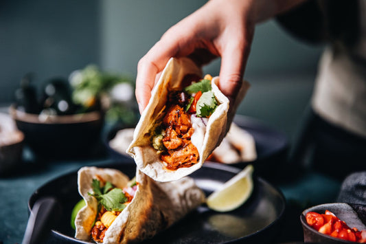 Tacos de setas Melena de León estilo “pulled” - Bolets Del Montseny